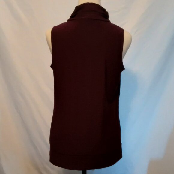 Perception Conception Womens Plum Blouse High Neck Tank Top - Picture 9 of 11